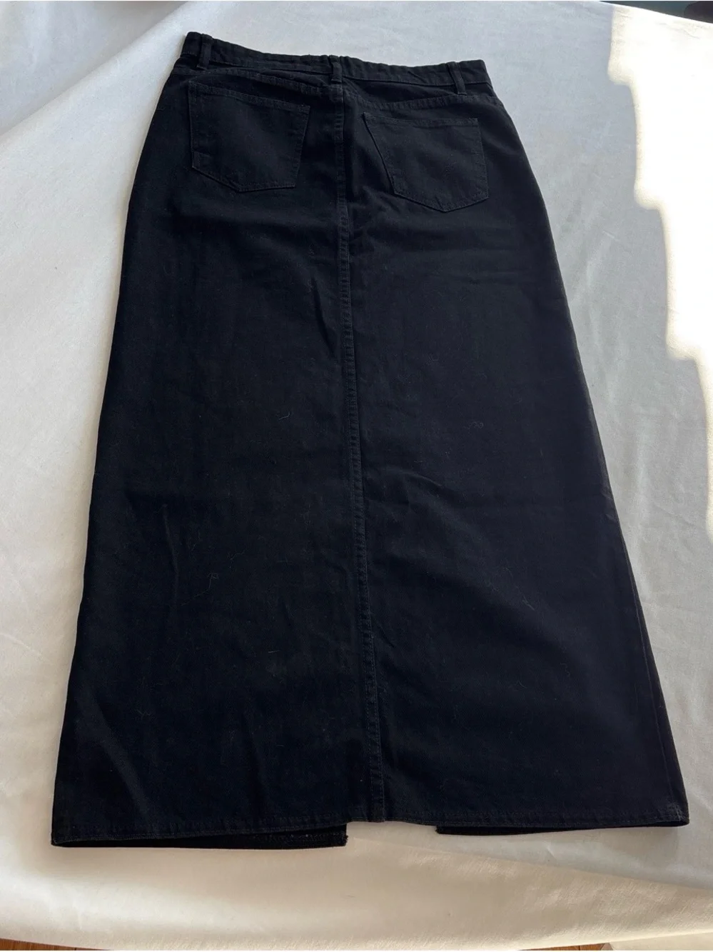 Motel Rocks Black Maxi Skirt Middle Slit S